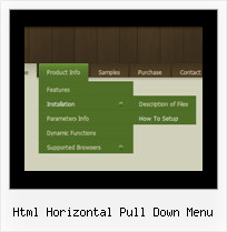 Html Horizontal Pull Down Menu Over Frames