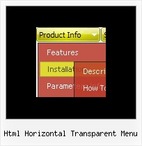 Html Horizontal Transparent Menu Mouse Over Examples