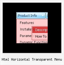 Html Horizontal Transparent Menu Browser Menu