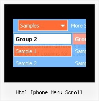 Html Iphone Menu Scroll Simple Dhtml Rollover Menu