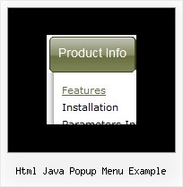 Html Java Popup Menu Example Javascript Menu Tutorial Dhtml
