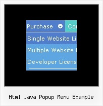 Html Java Popup Menu Example Drop Menus In Transparent