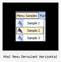 Html Menu Deroulant Horizontal Pop Up Menu Javascript Examples