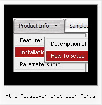 Html Mouseover Drop Down Menus Horizontal Dynamic Menu