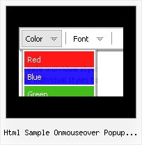 Html Sample Onmouseover Popup Windows Javascript Flyout Sliding Menu