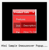 Html Sample Onmouseover Popup Windows Drop Down Menu Wizard