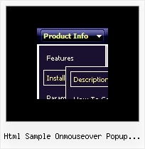 Html Sample Onmouseover Popup Windows Web Menus Creating