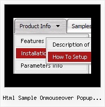 Html Sample Onmouseover Popup Windows Dhtml Menu Shadow