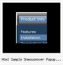 Html Sample Onmouseover Popup Windows Javascript Menu Multiple Submenu