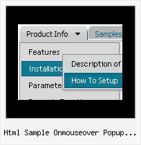 Html Sample Onmouseover Popup Windows Onmouseover Menu Javascript