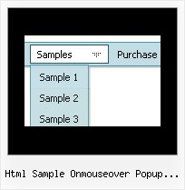 Html Sample Onmouseover Popup Windows Scripts In Javascript For Drop Down Menu