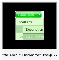 Html Sample Onmouseover Popup Windows Slide Down Javascript Menu