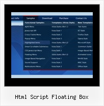 Html Script Floating Box Cascading Vertical Menu
