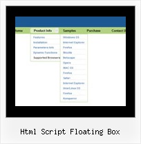 Html Script Floating Box Javascript Click Down Menu