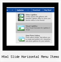 Html Slide Horizontal Menu Items Xp Navbar