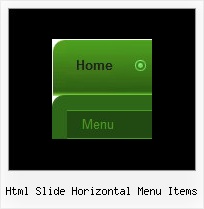Html Slide Horizontal Menu Items Javascript Menu Bars