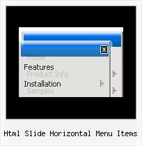 Html Slide Horizontal Menu Items Drop Down Menu Web