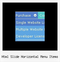 Html Slide Horizontal Menu Items Javascript Top Drop Down Menu