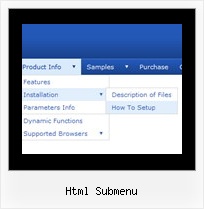 Html Submenu Onmouseover Menu Horizontal