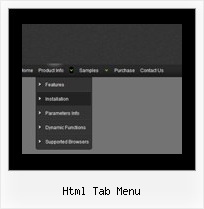 Html Tab Menu Layers Position
