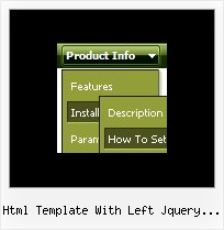 Html Template With Left Jquery Menu Dropdown Menu Javascripts