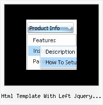 Html Template With Left Jquery Menu Web Menu Dhtml Dropdown
