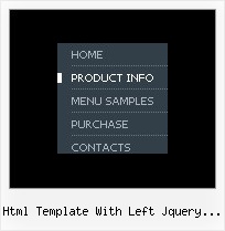 Html Template With Left Jquery Menu Css Submenu