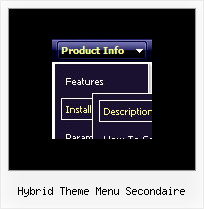 Hybrid Theme Menu Secondaire Javascript Menubar Submenu Dinamic