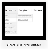 Iframe Side Menu Example Javascript Dhtml Menu