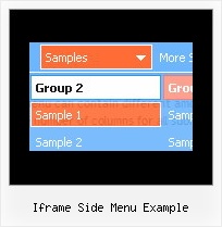 Iframe Side Menu Example Script Drop Down Menu