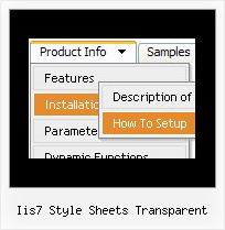 Iis7 Style Sheets Transparent Javascripts For Menu Bars