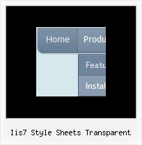 Iis7 Style Sheets Transparent Website Navigation Bar