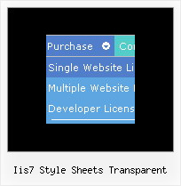 Iis7 Style Sheets Transparent Javascript Mouseover Pulldown Navigation