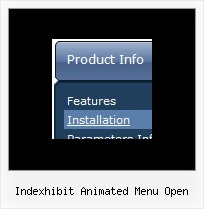 Indexhibit Animated Menu Open Java Hover Info