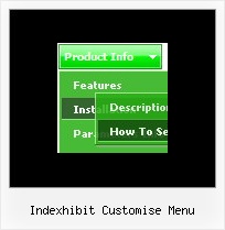 Indexhibit Customise Menu Popup Menu Example