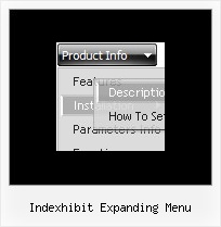 Indexhibit Expanding Menu Simple Horizontal Javascript Menu