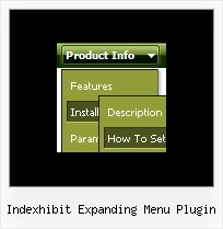 Indexhibit Expanding Menu Plugin Javascript Mouseover Multiple Buttons Example
