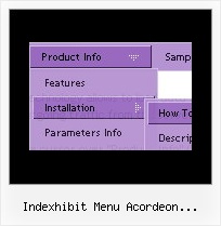 Indexhibit Menu Acordeon Desplegable Horizontal Pop Up Menus