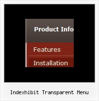 Indexhibit Transparent Menu Collapsing Vertical Menus