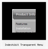 Indexhibit Transparent Menu Tree Sliding Menu