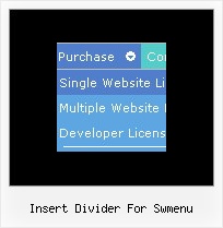 Insert Divider For Swmenu Animated Drop Down Menu On Mouse Over