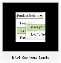 Intel Css Menu Sample Flyout Menu