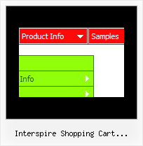 Interspire Shopping Cart Horizontal Menu Transparent Rollover Menu