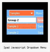 Ipad Javascript Dropdown Menu Software Menu Vertical Dynamic