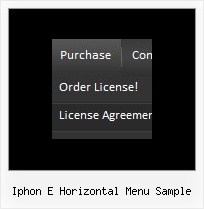 Iphon E Horizontal Menu Sample Navigation Menu Samples