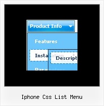 Iphone Css List Menu Horizontal Tree Menu