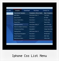 Iphone Css List Menu Dhtml Sliding Frame