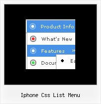 Iphone Css List Menu Pull Down Menu