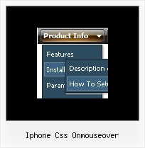 Iphone Css Onmouseover Pull Down Menu On Mouseover