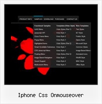 Iphone Css Onmouseover Pull Down Navigation Bar